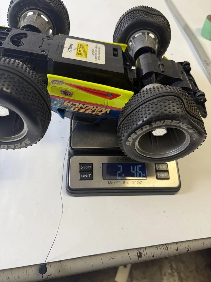 Vintage Tyco RC Speed Wrench Truck 27MHz Remote Control Car Toy #8 Blue - Image 3 of 3