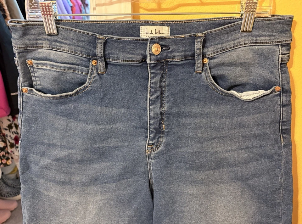 Pantalones cortos de tiro alto Nicole Miller NY para mujer SOHO, talla 14 Foto 2 de 4