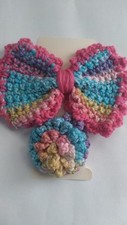 Colorful Bow Barrettes - Set Of 2 - Hair Clips - Handmade- Girls Teens Women Mum