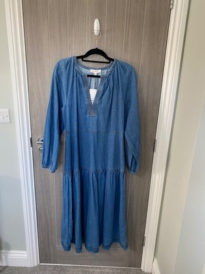 Marks And Spencer Per Uno Denim Dress. Size 12R | eBay UK