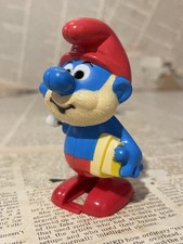 1980s Smurf Wind-Up Figure Immediate Vintage USA Smurfs Wind-Up Figure 80s SM-
