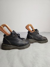 Vintage 90s Dr. Doc Martens Chunky Ankle Boots Womens Size 5 Black Leather 8542