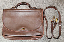 Gabbriele Leather Brief Case Brown USA Made