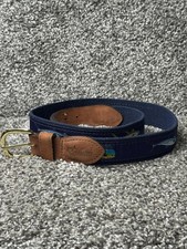 World Wide Sportsman Belt Men’s Size 34 Blue Made in USA Fish