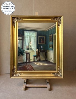 Frederik Svendsen (1885)  Fine Interior from a Danish Manor House. ca 1940. COA
