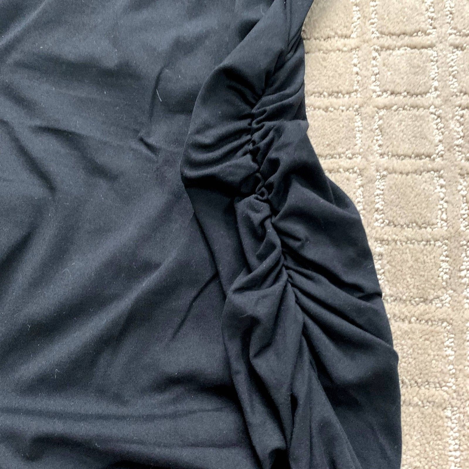 SUSANA MONACO RUCHED BODYCON DRESS BLACK REVOLVE MEDIUM Y2K SEXY