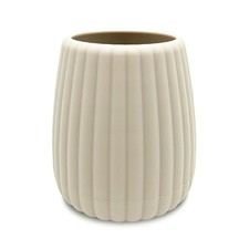 Mainstays Rubberized Plastic Ribbed Toothbrush Holder, Beige
