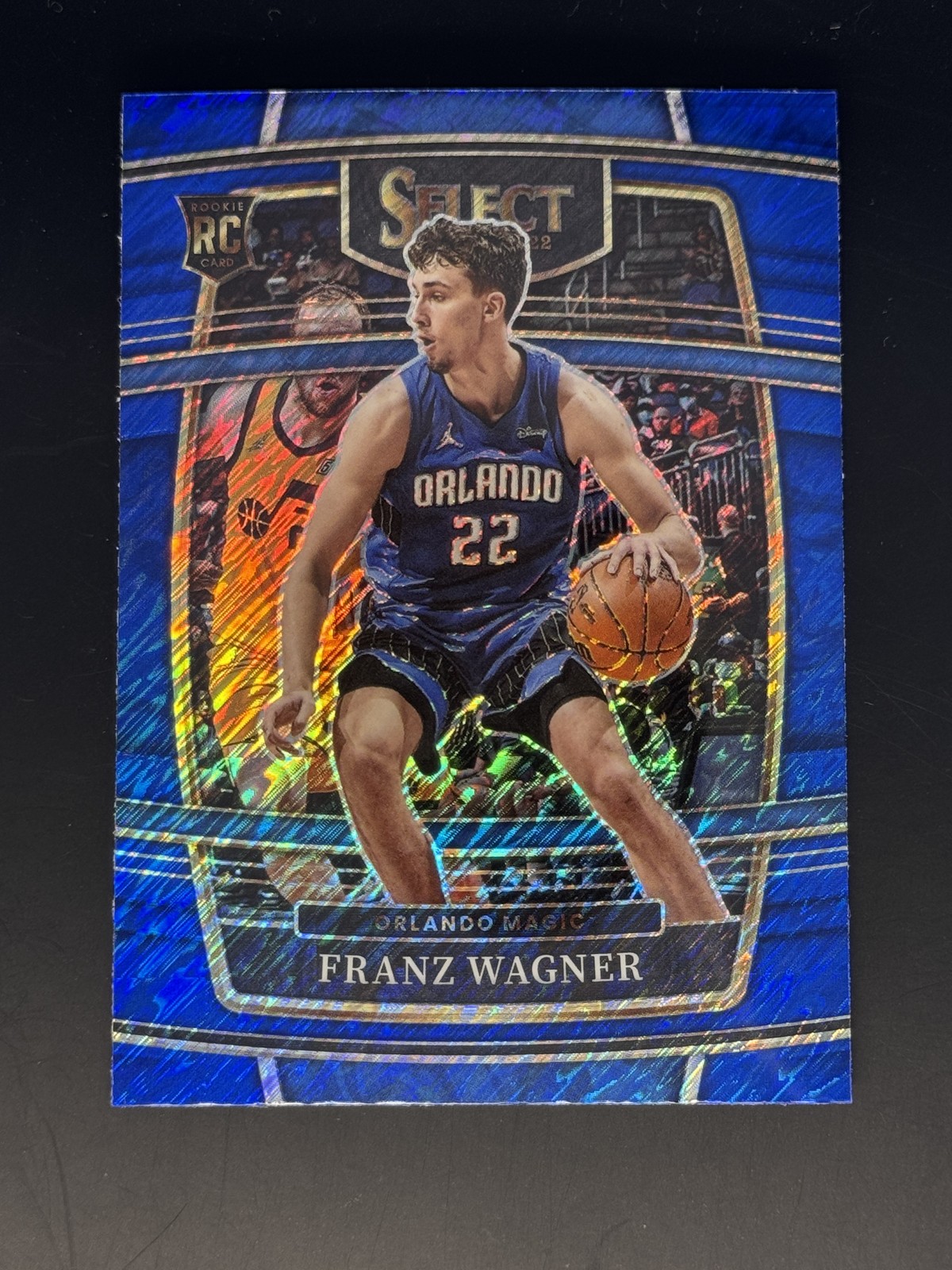 Franz Wagner 2021-22 Panini Select Blue Shimmer Prizms #15 RC Orlando Magic