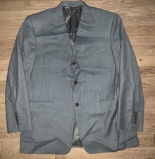 Canali Mens Suit Jacket Blazer Sz 42R Gray/Green 100 Wool Three Button Italy