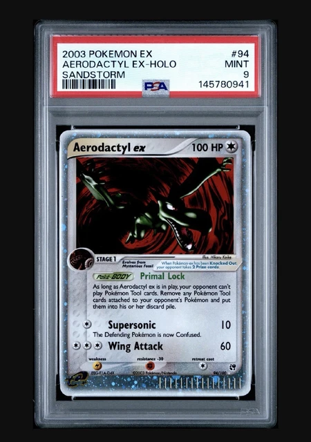 Pokemon Aerodactyl ex 94/100 Ultra Rare EX Sandstorm - PSA 9 NEW CERT
