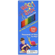 Wikki Stix Rainbow Pack - Children's Mess Free Travel Waxy Bendy Craft Sticks
