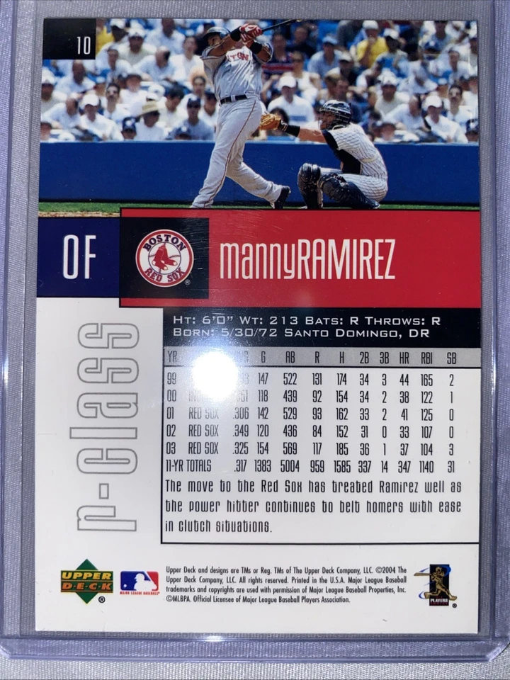 2004 Upper Deck R-Class - Manny Ramirez #10 - Image 2 of 2