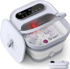 ALLJOY Foot Spa Bath Massager with Heat, Collapsible Foot Massager Spa Soaking T