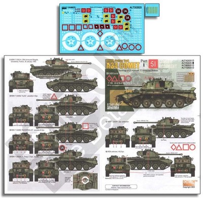 Echelon FD ALT352025 1:35 A34 Comets of 23 Husars, 11 Armoured Division
