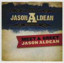 2008 Jason Aldean Concert Backstage Pass Meet & Greet
