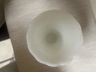 Vintage Milk Glass Like Vase - 7 Inch Tall With Raised Detail — photo 4