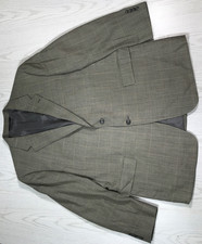 Jos A Bank Silk Wool Blazer Men 48R Window Pane Signature Collection Sport Coat