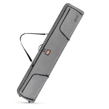 Rolling Ski Bag,Padded Snowboard Bag with Wheels for Air Travel, Fit 175 Grey