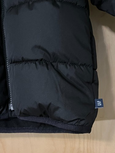 Baby GAP Black Puffy Cold Control Water Resistant Fabric Boys Jacket Size 4 Year - Picture 10 of 15