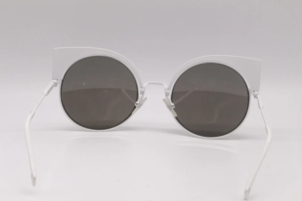 GAFAS DE SOL FENDI FF 0177/S DMVSS BLANCAS OJO DE GATO ESPEJADAS MARCOS AUTÉNTICOS 53-22 Foto 4 de 4