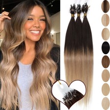 Microring Loop Remy Echthaar Extensions 200 Strähnen Human Hair Extensions Glatt
