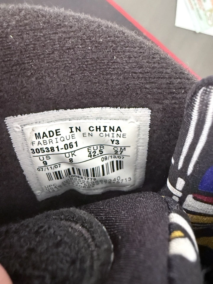 Nike Air Jordan 8 Retro 2007 Playoff Hombres Talla 9 Negro Rojo Blanco OG 305381-061 Foto 4 de 4