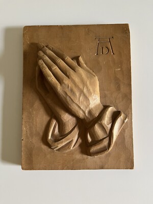 Vintage German Hand Carved Albrecht Durer Wood Praying Hands