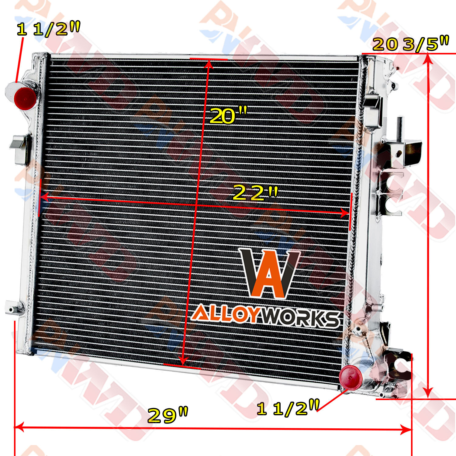 4 Row Aluminum Radiator For 2018-2023 2020 21 2022 Jeep Wrangler 2.0L 3.0L 3.6L