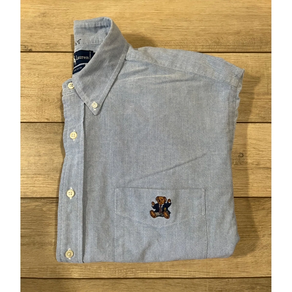 Polo bear button down shirt cheap