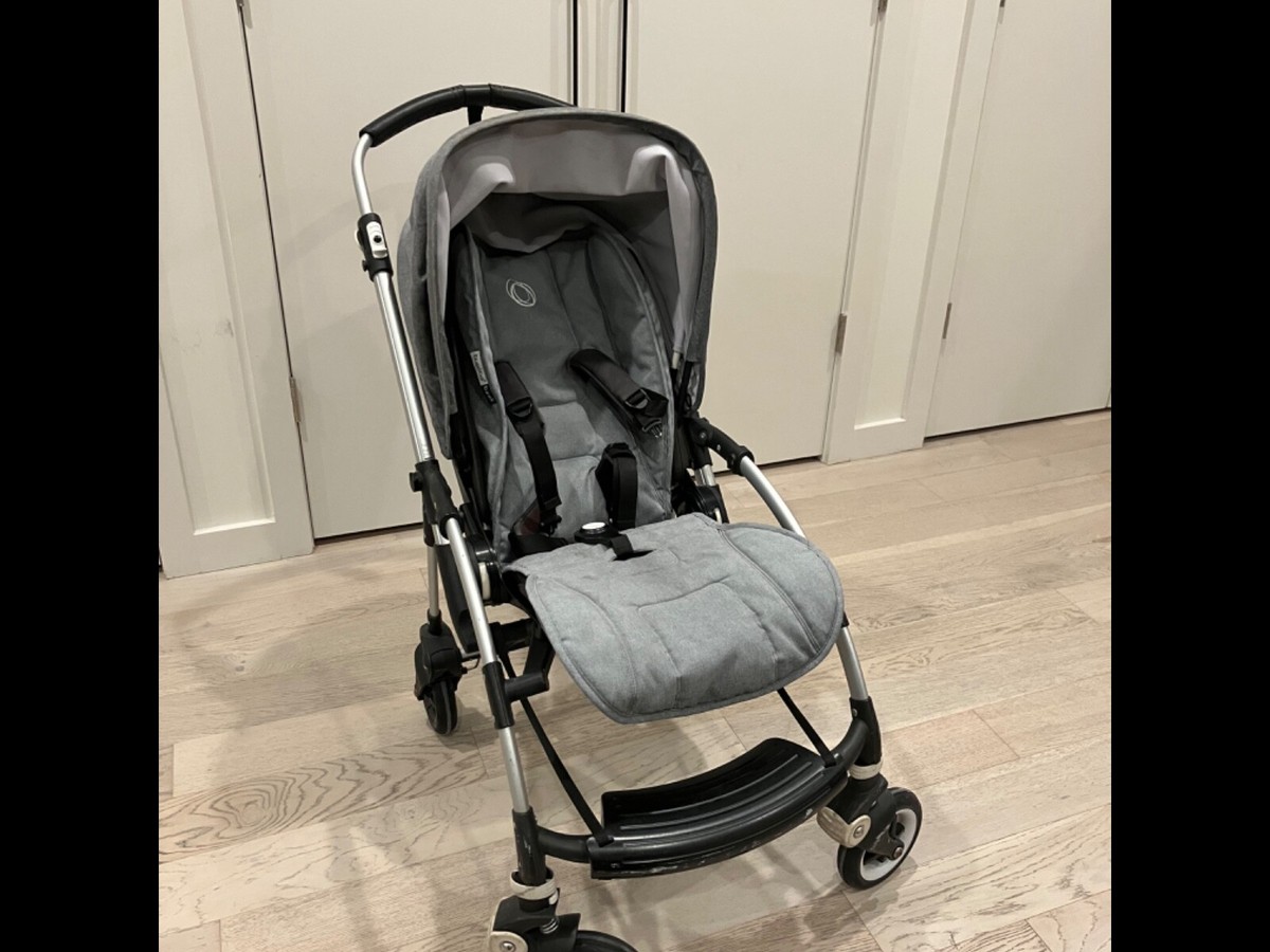 バガブー　ビー5　bugaboo bee5 ベビーカー　グレー　レザーハンドル Bugaboo Bee 5 Stroller EUC Leather Handlebar Includes rain cover