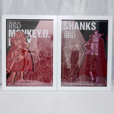 ONE PIECE LUFFY SHANKS Poster framed Clear File FILM RED JAPAN Anime