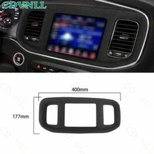 For Dodge Charger 2015-2024 Black Suede GPS Navigation Cover Frame Decor Trim 1*