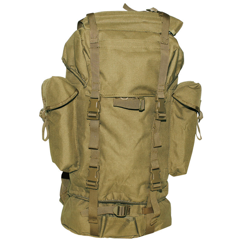 German Army Zaino Escursioni Trekking Camping Impermeabile 65L Coyote
