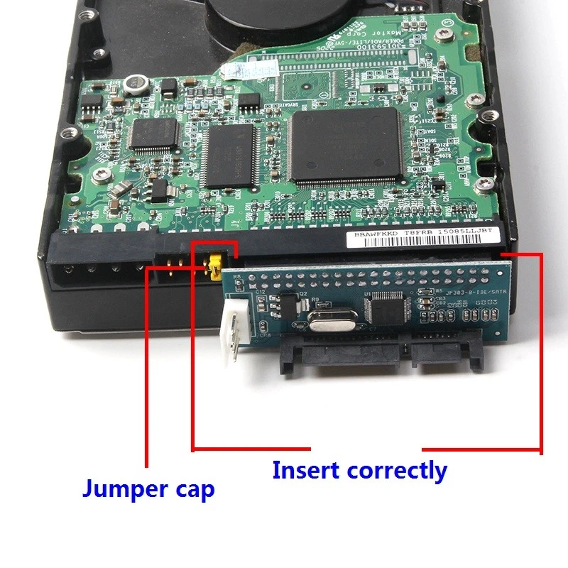 40 Pin Female SATA IDE to 22 Pin Male Adapter PATA 3.5" Card for T1 Converter US - Image 4 of 4
