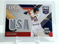 Alec Bohm 2020 Panini Elite Extra Edition USA Material Philadelphia Phillies