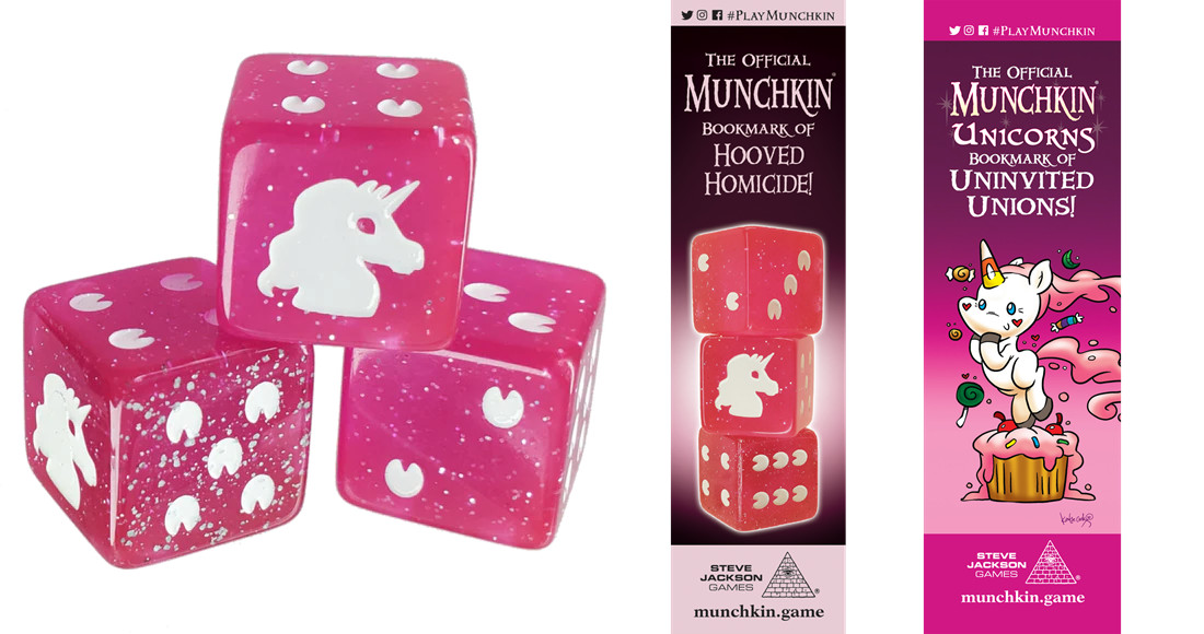 Набор кубиков Unicorn d6 с промо-закладками Munchkin Копытный отдел по расследованию убийств Незваные гости 2690₽