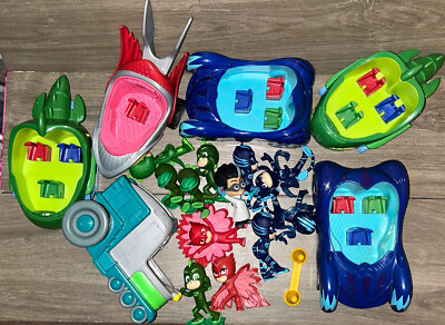 19 PJ Masks Toys Action Figures Vehicles Romeo Owlette Gecko Catboy Kids Toddler