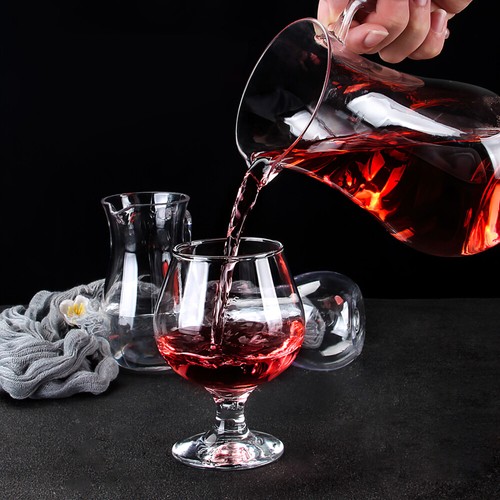 2 Pcs Beverage Carafe Red Wine Decanter Hot Liquid Crystal Wine Glass - Foto 3 di 12