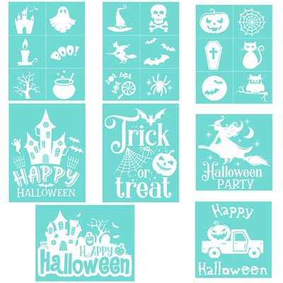 Halloween Silk Screen Printing Stencil Ghost Pumpkin Transfer Art Print Bag  Wood | eBay
