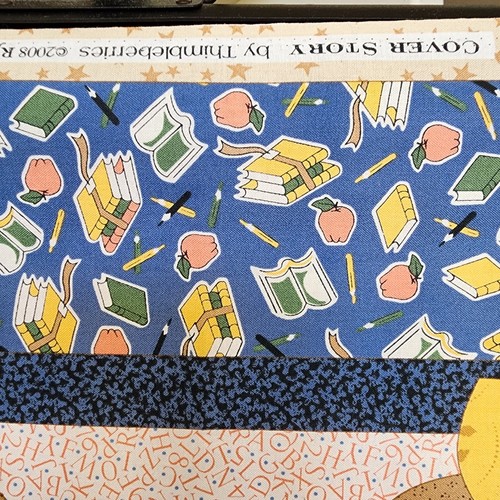 Thimbleberries Cover Story Sunflower Girls Fabric Panel RJR 2008 School House - Picture 3 of 6