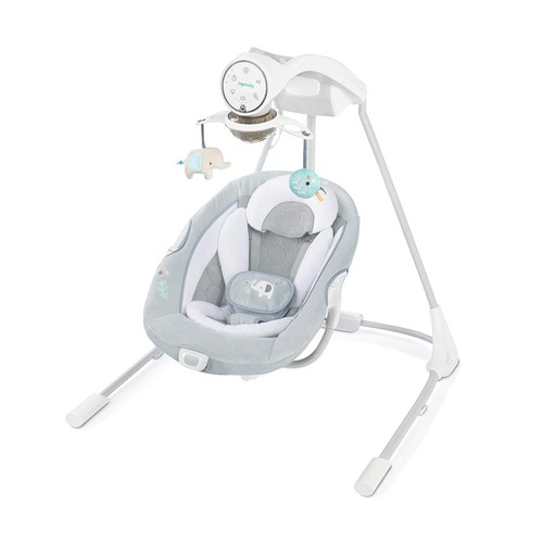 Ingenuity Inlighten Soothing Baby Swing- Swivel Infant Seat, Lightweight- Dakota