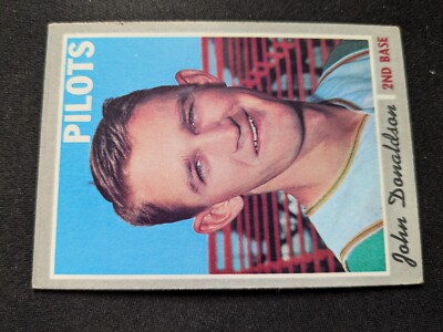 1970 Topps Baseball Card # 418 John Donaldson - Seattle Pilots (VG/EX)