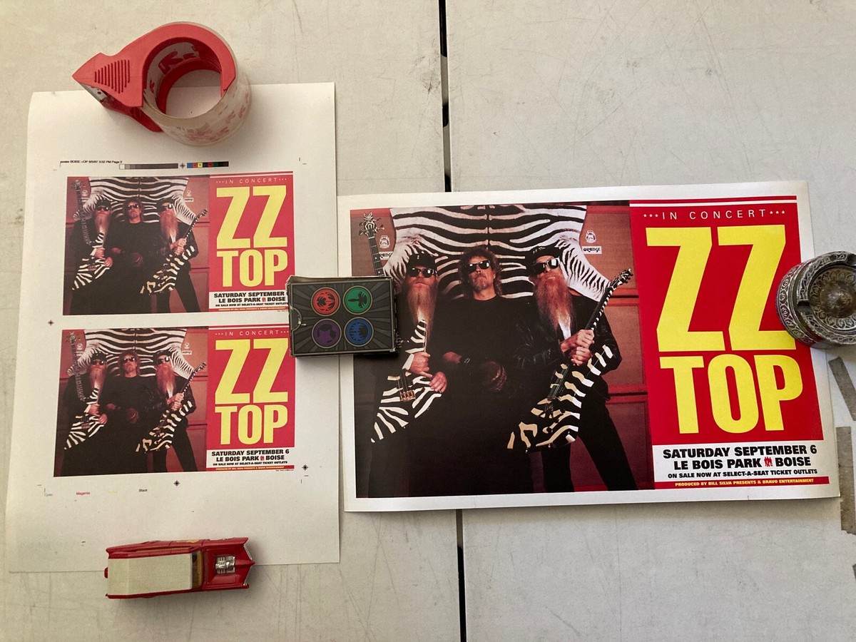 ZZ Top Concert Poster & Printers Proof SET (2) G119 | eBay