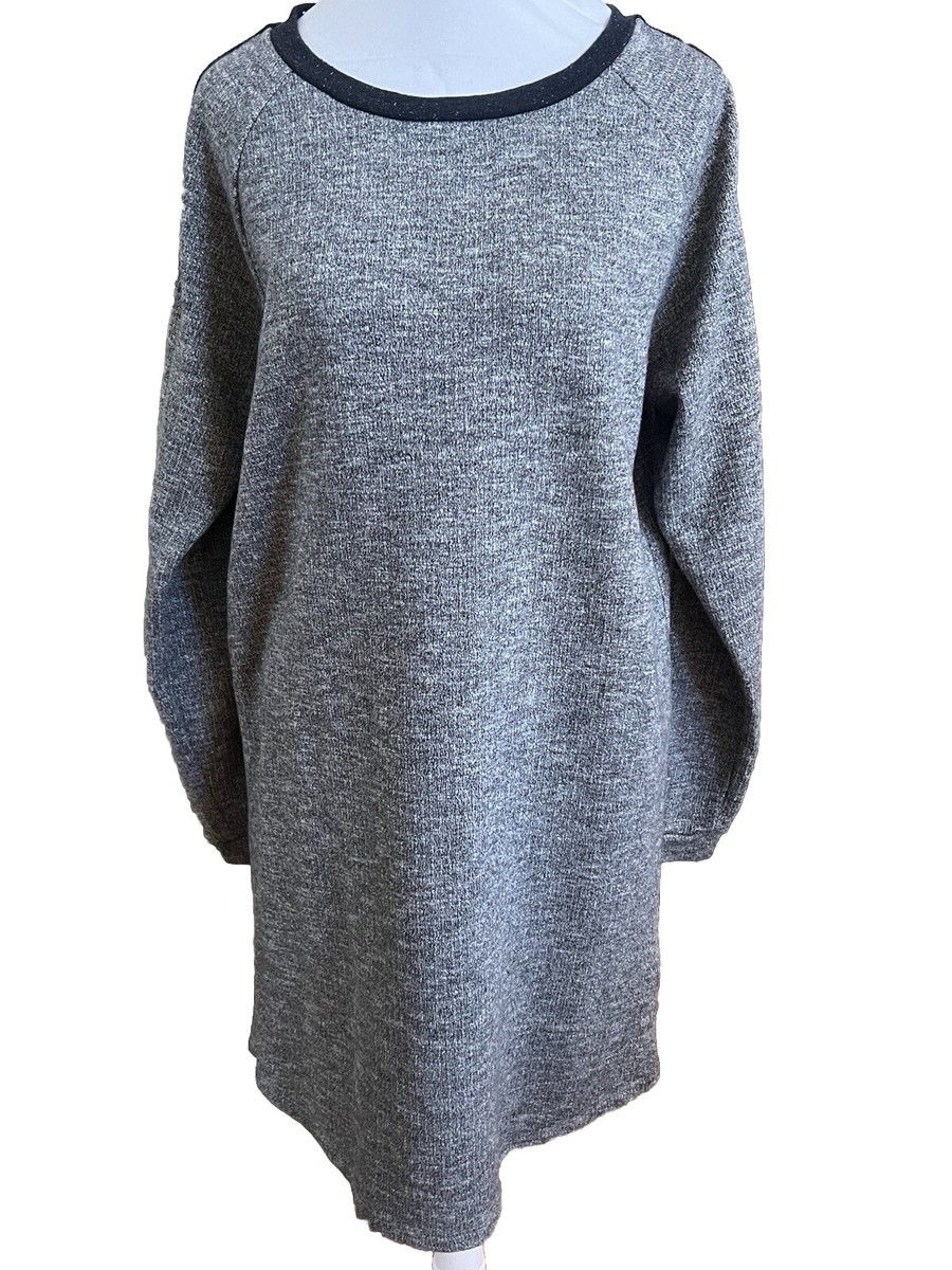 SCOTCH & SODA J'Adore L'Hiver Gray Sparkly MIDI Winter Sweatshirt Dress  Size 2 | eBay