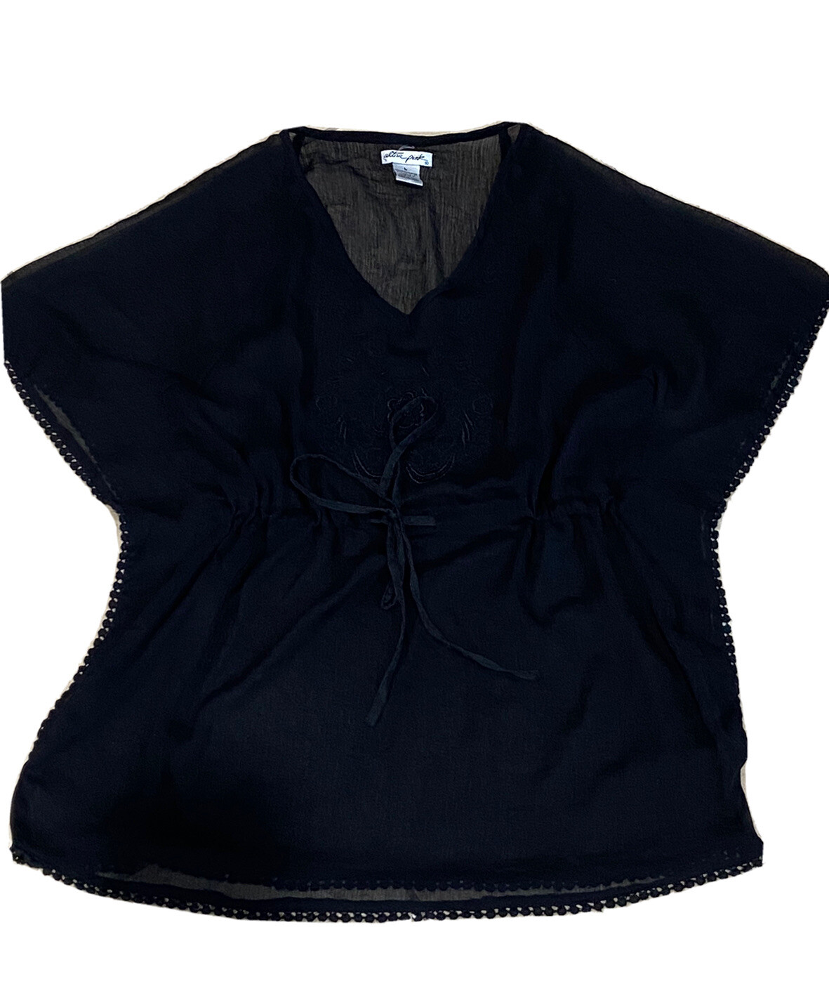 Ultra Pink Kimono Butterfly Kaftan Tie Front Black Wo… Gem