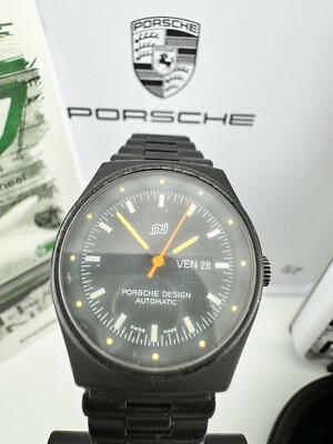 PORSCHE DESIGN 7050 S BLACK CHRONOGRAPH TOP GUN ERA VINTAGE