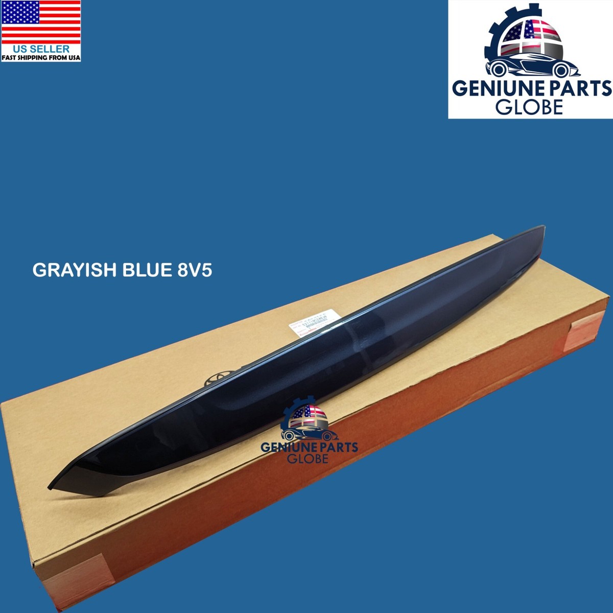 GENUINE TOYOTA 18-22 SEQUOIA GRAYISH BLUE HOOD LIP BULGE MOLDING
