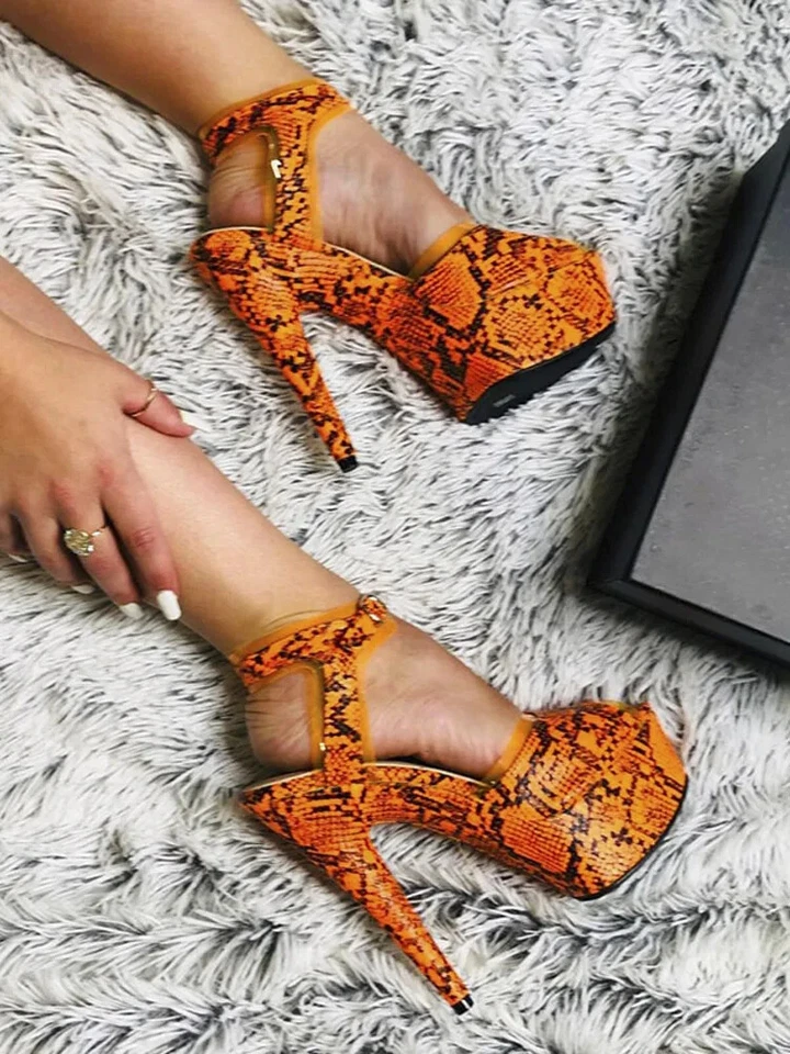 Женщин Sexy насосы 20 см заглянуть носок каблуках платформе сандалии вечеринки туфли 34-46 - Изображение 3 из 4