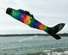 RAINBOW SCALES FISH WINDSOCK 2 KITE DECORATION 60" By In The Breeze FREE SHIP