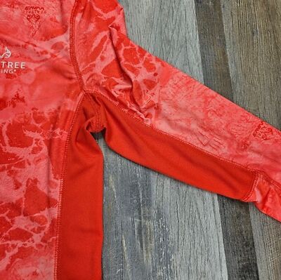 Chemise femme à manches longues orange Realtree Fishing grande
